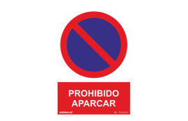 SEÑAL PROHIBIDO APARCAR PVC 210X300MM