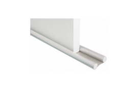 BURLETE BAJO PUERTA DOBLE ROLLO PVC 97 CM BLANCO