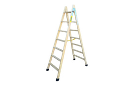 ESCALERA MADERA TIJERA  7+7 PELDA&Ntilde;OS