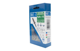 REMACHE INOX/INOX CABEZA ALOMADA &Oslash;4,8X12MM 25 UN