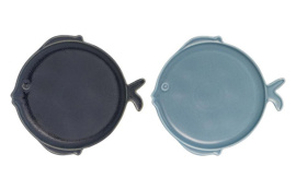 PLATO PORCELANA FORMA SURTIDO AZUL PEZ 22,6 X 20,5 X 2 CM
