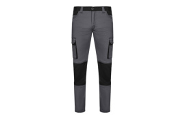 PANTALON STRETCH 240 GR SOLID MATCH GRIS / NEGRO TALLA 40