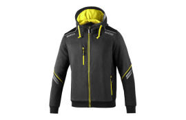 SUDADERA TECNICA GRIS / AMARILLO FLUOR TALLA S