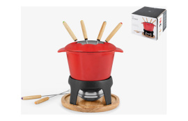 FONDUE HIERRO FUNDIDO 11 PIEZAS ROJA