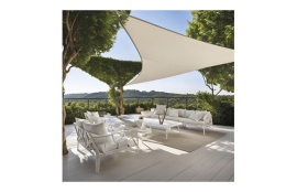 TOLDO VELA SOMBREO TRIANGULAR POLIETILENO 3 X 3 X 3 M BLANCO ROTO