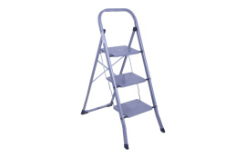 TABURETE ESCALERA PRAKTICO 3 PELDA&Ntilde;OS GRIS