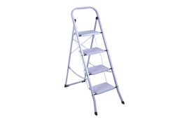 TABURETE ESCALERA PRAKTICO 4 PELDA&Ntilde;OS GRIS