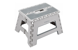 TABURETE PLEGABLE GRIS 29X22X22CM