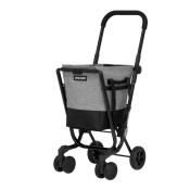 CARRO COMPRA 4 RUEDAS GIR. EASY GO NEGRO/GRIS
