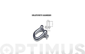 GRILLETE RECTO GALVANIZADO M  6-100 KG