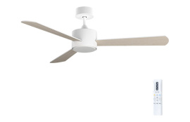 VENTILADOR DE TECHO ESPE BLANCO/MADERA &Oslash;122CM 30W