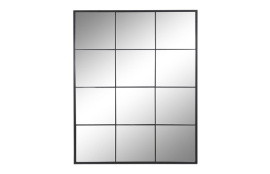ESPEJO HIERRO/CRISTAL VENTANA NEGRO 90X2X120CM