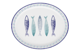 BANDEJA OVAL STONEWARE 30,5CM SARDINAS