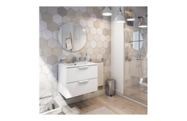 MUEBLE LAVABO 60 CM SIN ESPEJO  2 CAJONES SUSPENDIDO