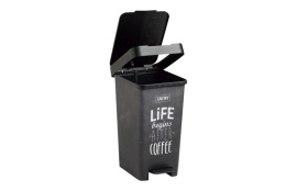 CUBO CON PEDAL SMART 25L RECICLAJE DECO PIZARRA-26X36X47CM