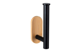 PORTAROLLOS ACERO INOX TURBO-LOCK DUO OREA BAMBOO, NEGRO/NATURAL