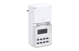 PROGRAMADOR DIGITAL SEMANAL EXTERIOR IP44 ON OFF 10 PROGRAMAS-24H 7DIAS