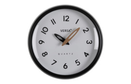 RELOJ DE PARED REDONDO MARCO NEGRO 6X24,4X24,4CM