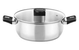 CACEROLA CON TAPA CRISTAL ELITE BAQUELITA 24CM