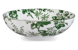 ENSALADERA PORCELANA DECORADA MARGARET 21CM VERDE