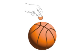 HUCHA PLASTICO BASKETBALL 16X15CM