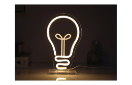 LETRERO LED BOMBILLA 12X5X19,5CM