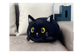 COJIN SOFT TOUCH GATO NEGRO 33X28X18CM