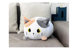 COJIN SOFT TOUCH GATO NARANJA 33X28X18CM