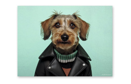 MANTEL INDIVIDUAL FUNNY DOGS ELVIS 40X30CM