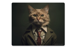 ALFOMBRA VINILICA MOUSE MULTIUSOS 23X19CM MOUSTACHE GATO