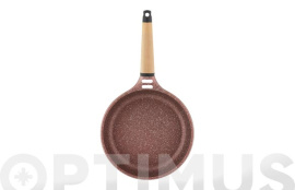 SARTEN INDUCTION TERRACOTA MANGO CEDRO 20 CM