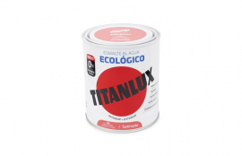 TITANLUX ESMALTE ECOLOGICO AL AGUA SATINADO 750 ML ROJO CORAL