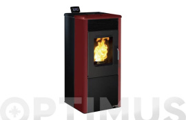 ESTUFA PELLET 10KW TMC900 ELEGANCE WIFI NEGRO/BURDEOS