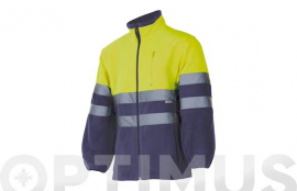 CHAQUETA POLAR BICOLOR ALTA VIBILIDAD TALLA S