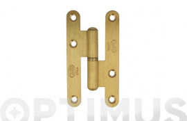 PERNIO REDONDO SIN REMATE MOD.405 100X58X2,3 MM LATON MATE DERECHA