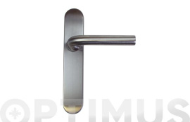 MANILLA CORNAMUSA "L" PLACA (JUEGO) INOX SATINADO 304