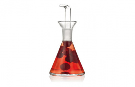 LAZZARU Aceitera Antigoteo de Cristal - Botella 570ml para Aceite de Oliva  y Vinagre Cocina 