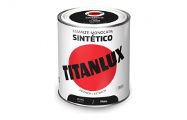 TITANLUX ESMALTE SINTETICO MATE 0576 750 ML NEGRO