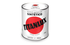 TITANLUX ESMALTE SINTETICO BRILLO 566D 750ML BLANCO DECORACION