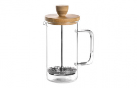 CAFETERA EMBOLO CRISTAL MADERA 35 CL