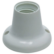 PORTALAMPARAS ZOCALO RECTO E-27 BLANCO