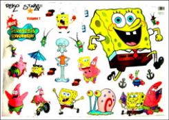 LAMINA DECO ADHES.REMOV.70X100 BOB ESPONJA