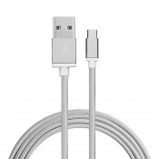 Cable HQ USB a Tipo C (Carga y Transferencia) Plata