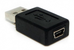 Adaptador USB a Mini USB tipo A/M-B/H Conector A Macho Conector B Hembra