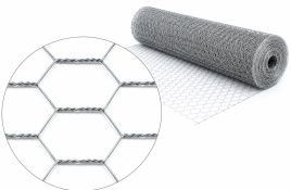 MALLA TRIPLE TORSION GALVANIZADA 51 X 0,9 MM 1,5 X 50 M