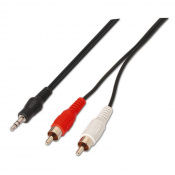 Cable de audio 1,5 m 3,5mm 2 x RCA Negro