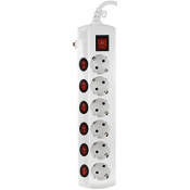 BASE MULTIPLE 6 TOMAS Y 6 INTERRUPTORES 