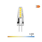 BOMBILLA BI-PIN SILICONA LED G4 12 V 2 W 180 lm 6400 K LUZ FRIA &Oslash;10 x 37 mm