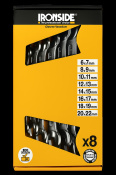 LLAVES FIJA BOCA DOBLE JUEGO 8 PIEZAS DE 6X7 A 20X22MM