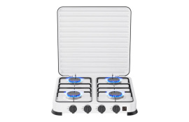 COCINA CAMPING GAS CON TAPA 4 FUEGOS